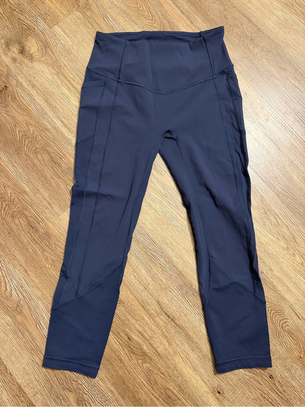 Lululemon All The Right Places Crop Size 8 Blue